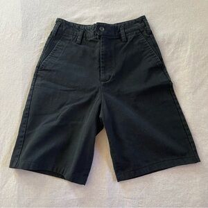 Zara Flat Front Black Jean Shorts Size: 29